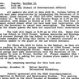 Announcements, 1986-09-10. ...