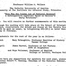 Announcements, 1977-02-22. ...