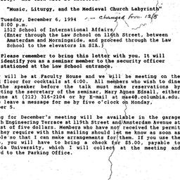 Announcements, 1995-01-14. ...