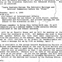 Announcements, 1995-03-12. ...