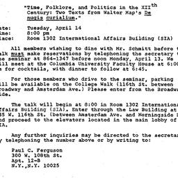 Announcements, 1981-03-31. ...