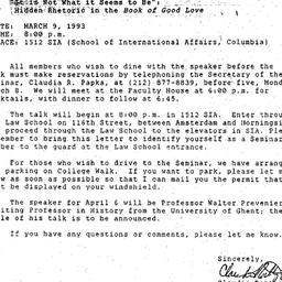 Announcements, 1993-02-19. ...