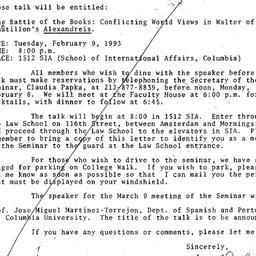 Announcements, 1993-01-26. ...