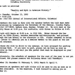 Announcements, 1992-09-15. ...