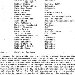 Minutes, 1989-04-11. Mediev...