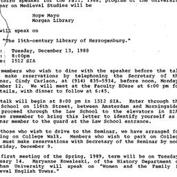 Announcements, 1988-11-11. ...