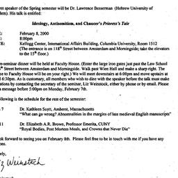 Announcements, 2000-01-31. ...