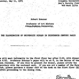 Announcements, 1971-05-11. ...