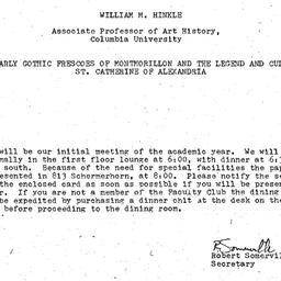 Announcements, 1970-10-13. ...