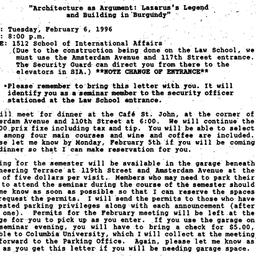 Announcements, 1996-01-19. ...
