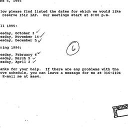 Correspondence, 1996-06-05....