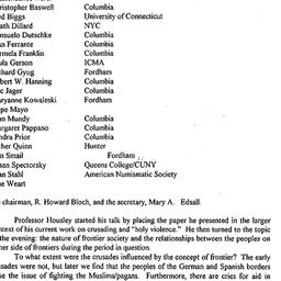Minutes, 1996-03-05. Mediev...