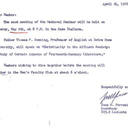 Announcements, 1967-04-24. ...