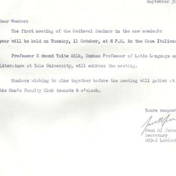Announcements, 1966-09-30. ...
