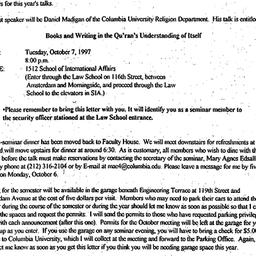 Announcements, 1997-09-19. ...