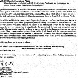 Announcements, 1998-01-20. ...