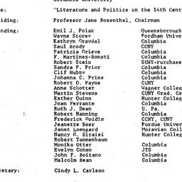 Minutes, 1988-02-09. Mediev...