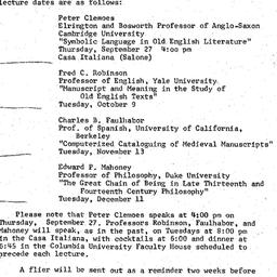 Announcements, 1979-09-09. ...