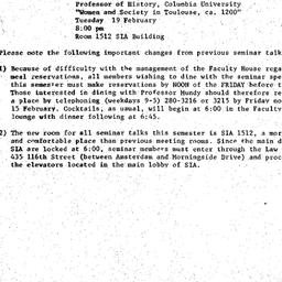 Announcements, 1980-01-28. ...