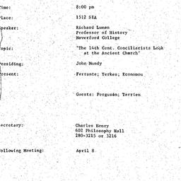 Minutes, 1979-12-25. Mediev...
