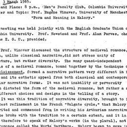 Minutes, 1965-03-03. Mediev...