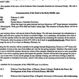 Announcements, 1999-01-21. ...