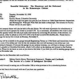 Announcements, 1998-10-27. ...