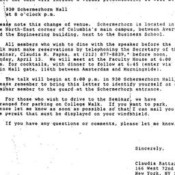 Announcements, 1992-03-23. ...