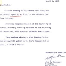 Announcements, 1968-04-02. ...