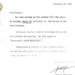 Announcements, 1968-02-29. ...