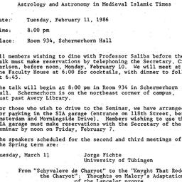 Announcements, 1986-01-17. ...