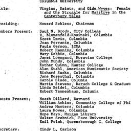 Minutes, 1985-12-10. Mediev...