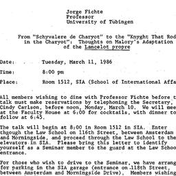 Announcements, 1986-02-24. ...