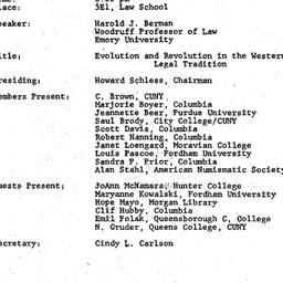 Minutes, 1985-11-15. Mediev...