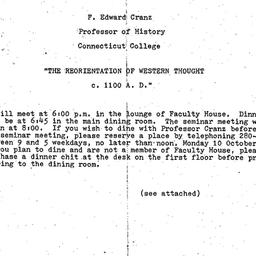 Announcements, 1977-10-11. ...