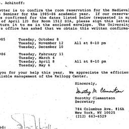 Correspondence, 1985-05-21....