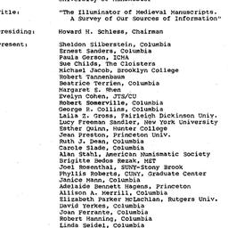 Minutes, 1984-10-09. Mediev...