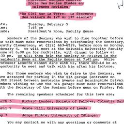 Announcements, 1985-01-21. ...
