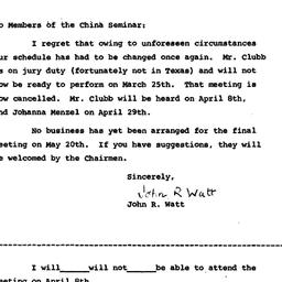 Announcements, 1964-03-15. ...
