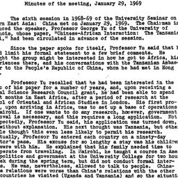 Minutes, 1969-01-29. Modern...
