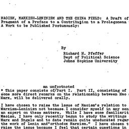 Speaker's paper, 1973-1...