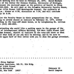 Announcements, 1974-02-08. ...