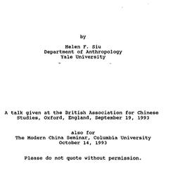 Speaker's paper, 1993-1...