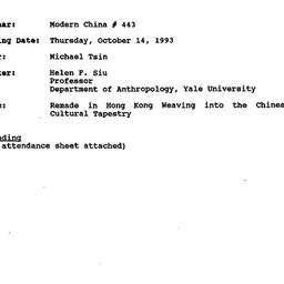 Minutes, 1993-10-14. Modern...
