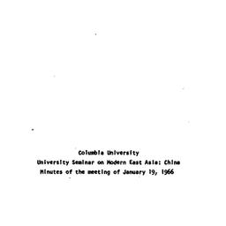 Minutes, 1966-01-19. Modern...