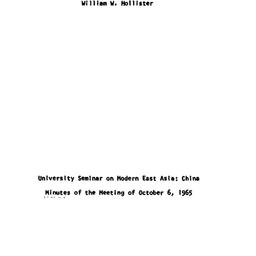 Minutes, 1965-10-06. Modern...
