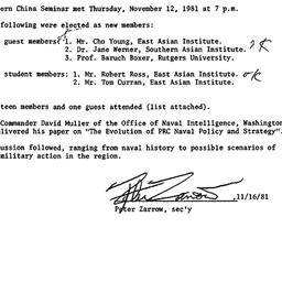 Minutes, 1981-11-12. Modern...