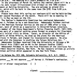 Announcements, 1987-02-17. ...