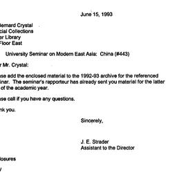 Correspondence, 1993-06-15....