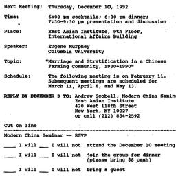 Announcements, 1992-11-24. ...